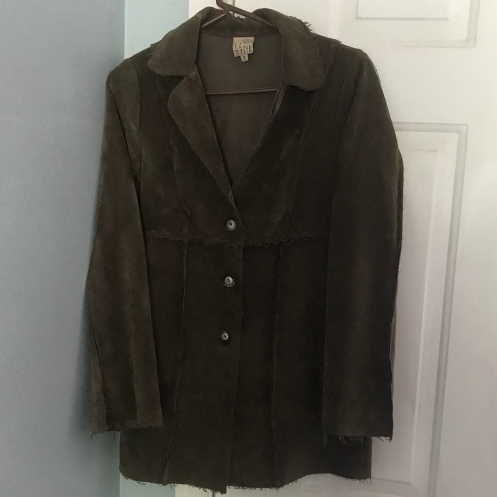 Brown Teddy Jacket with Classic Lapel Collar